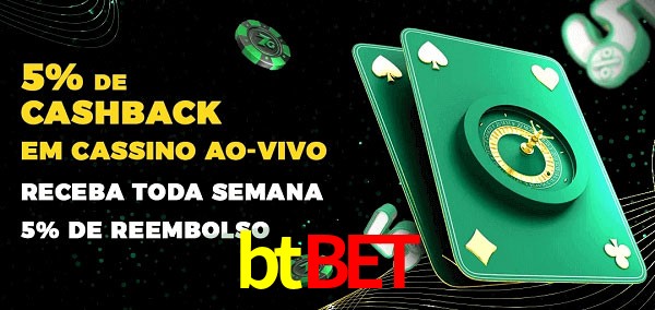 Promoções do cassino ao Vivo btbet